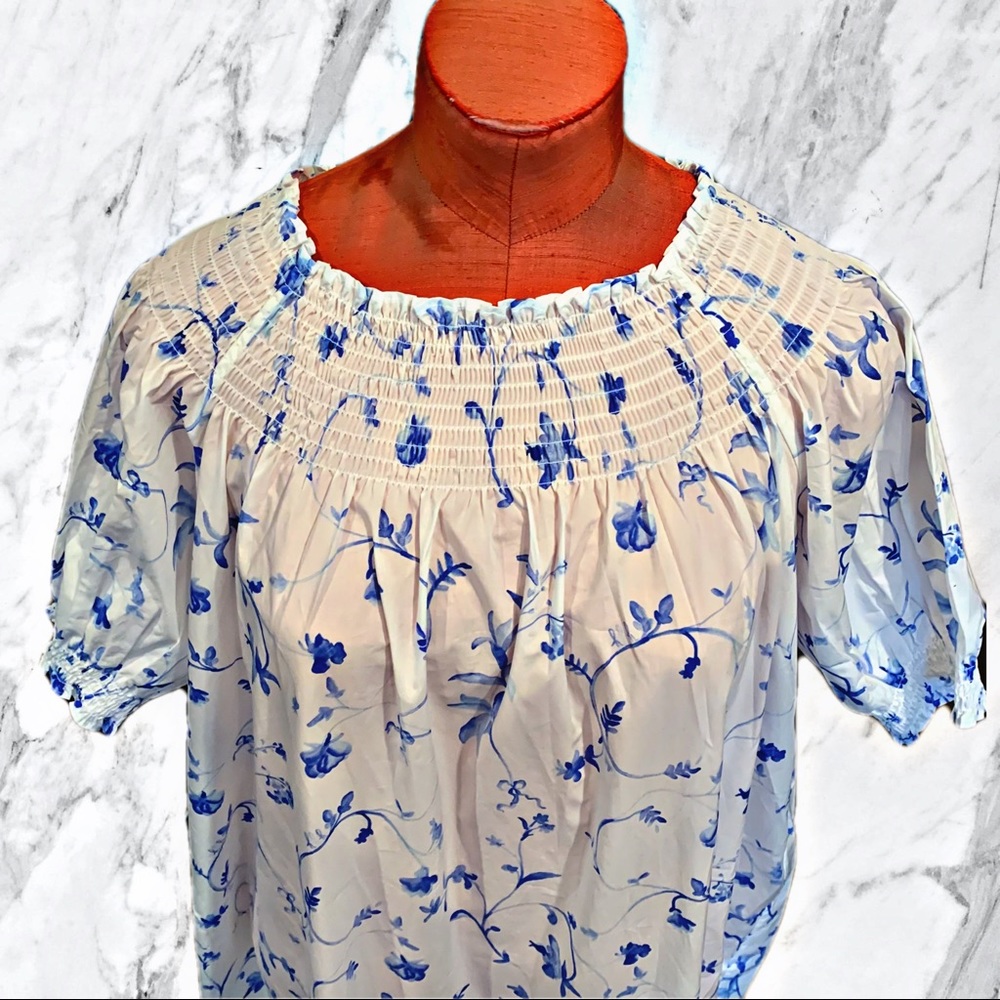 Hill House Caroline Nap Dress Blue Botanical